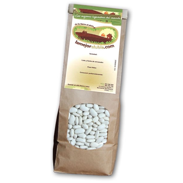 Alubia Plancheta, de grano pequeño y arriñonado, corto y plano